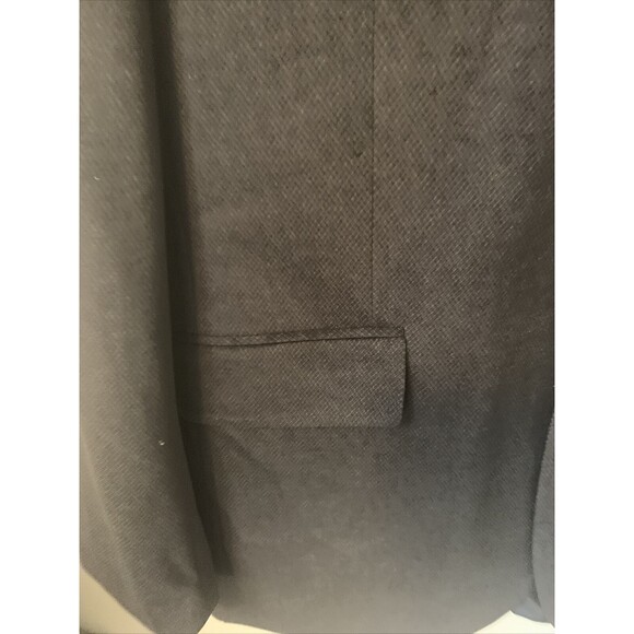 Pronto Uomo M Black Wool Two Button Mens Sport Coat Blazer Jacket - MSRP $149.99 - Picture 5 of 8